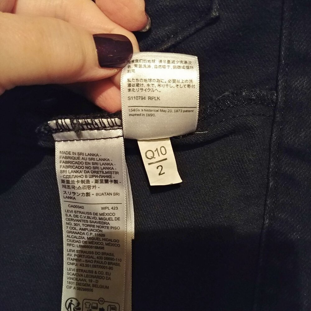 Levi's Black Hybrid Denim Hoodie Original Trucker Jacket Size M - Picture 9 of 12